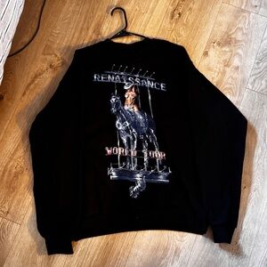 L Beyoncé renaissance world tour sweater black crew neck